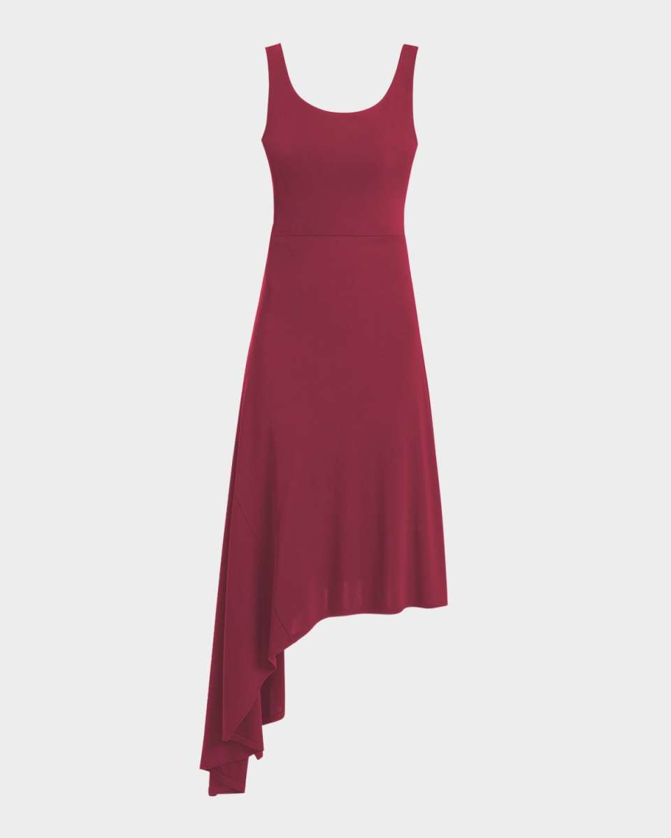 Tani Sleeveless High-Low Jersey Midi Dress